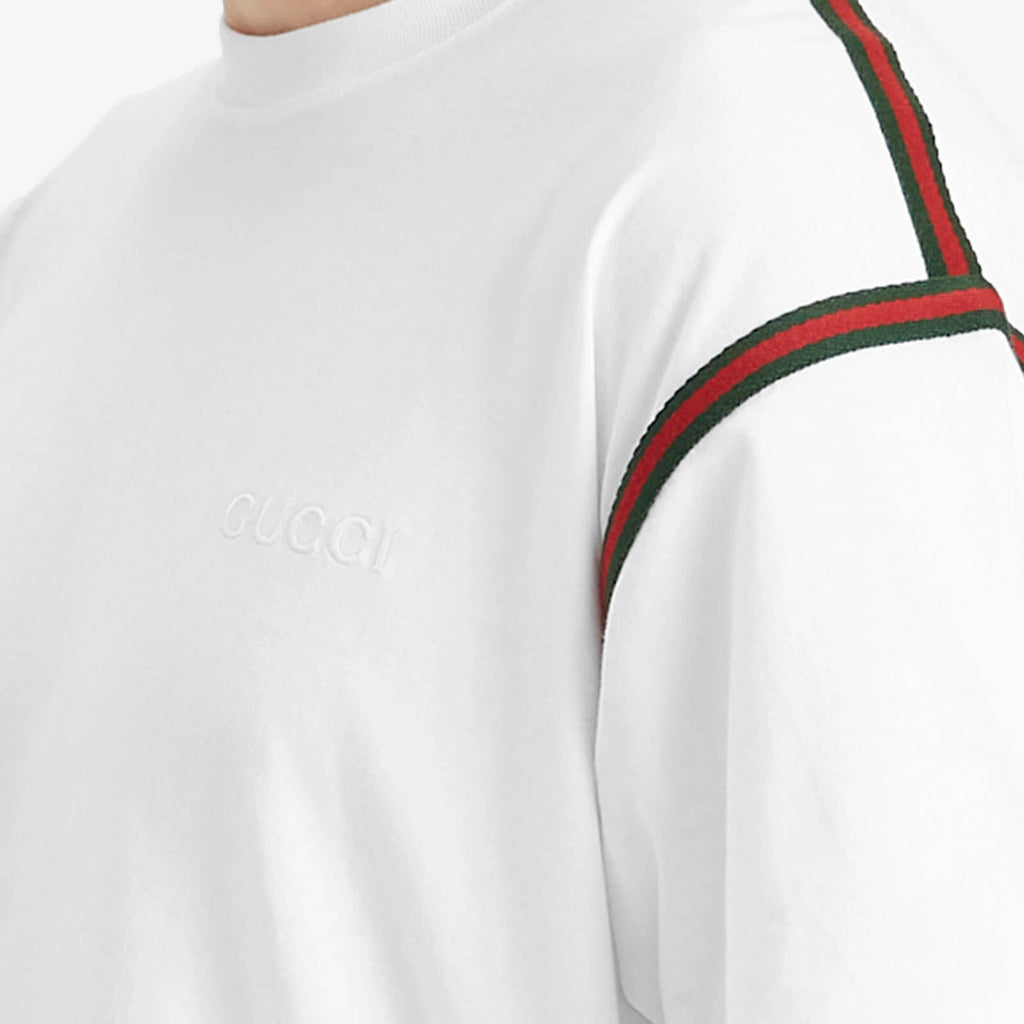 T-Shirt Gucci - Coton - Tape - Blanc