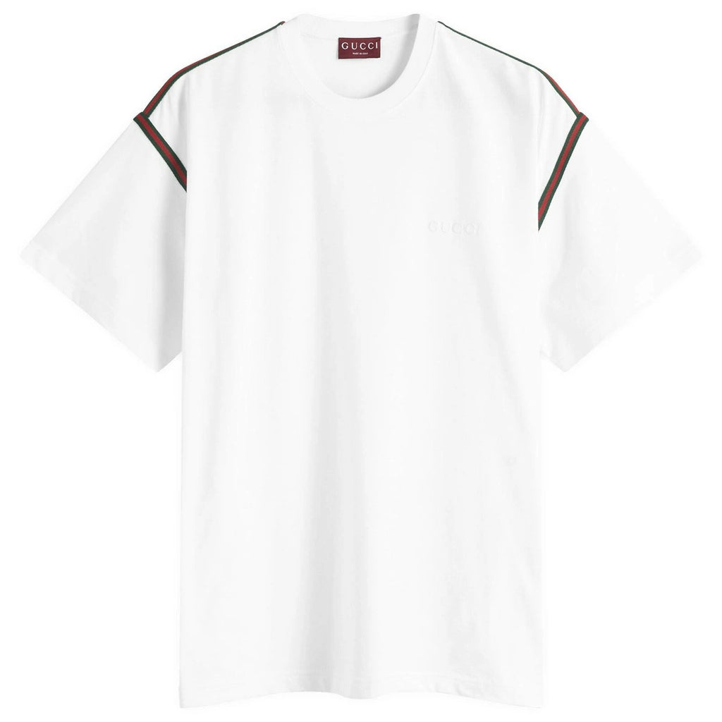 T-Shirt Gucci - Coton - Tape - Blanc