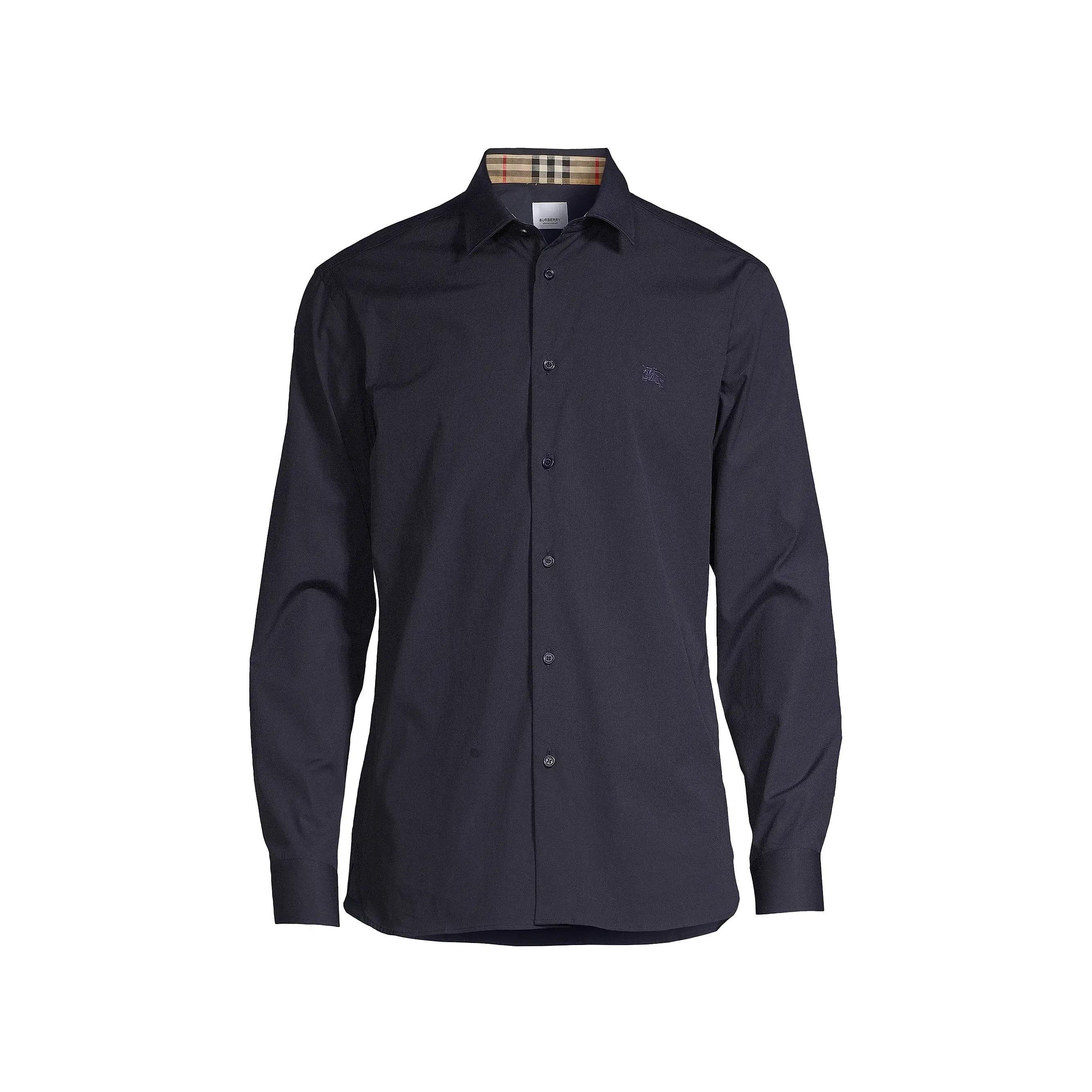 Chemise Burberry - Cotton - À Doublures - Bleu Marine