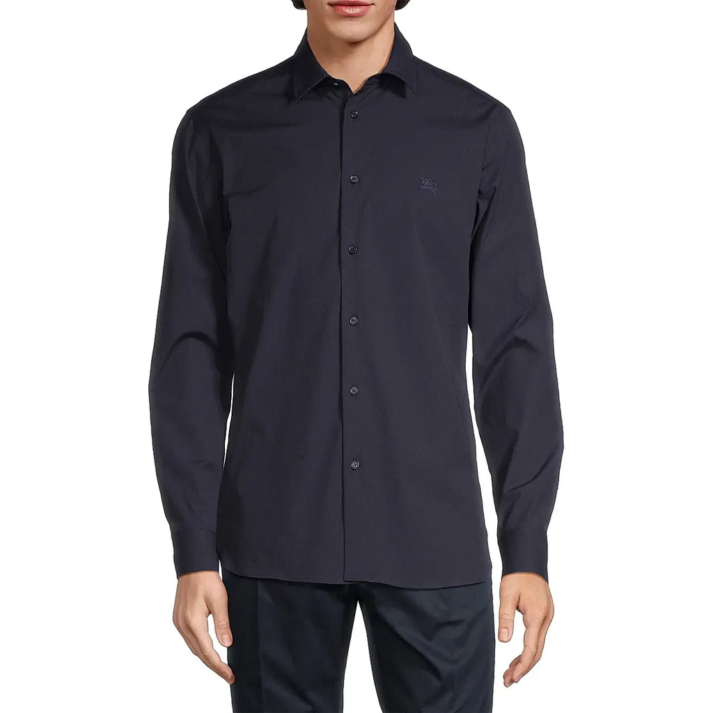 Chemise Burberry - Cotton - À Doublures - Bleu Marine