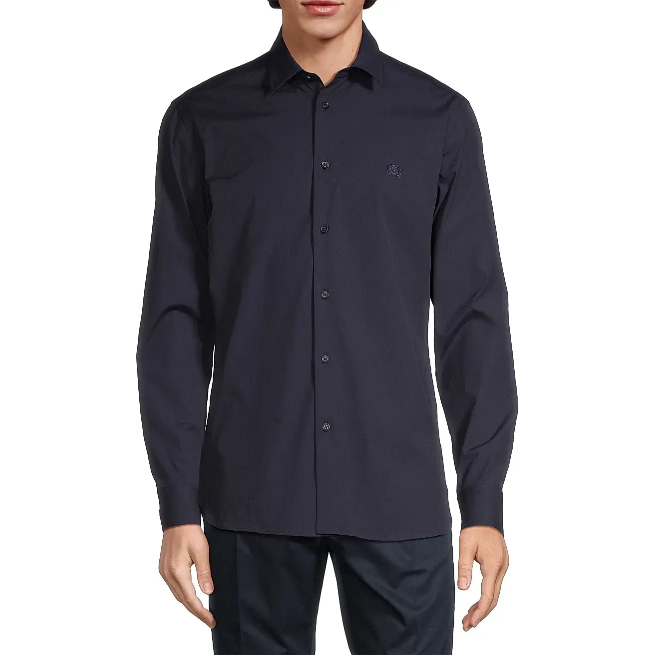 Chemise Burberry - Cotton - À Doublures - Bleu Marine