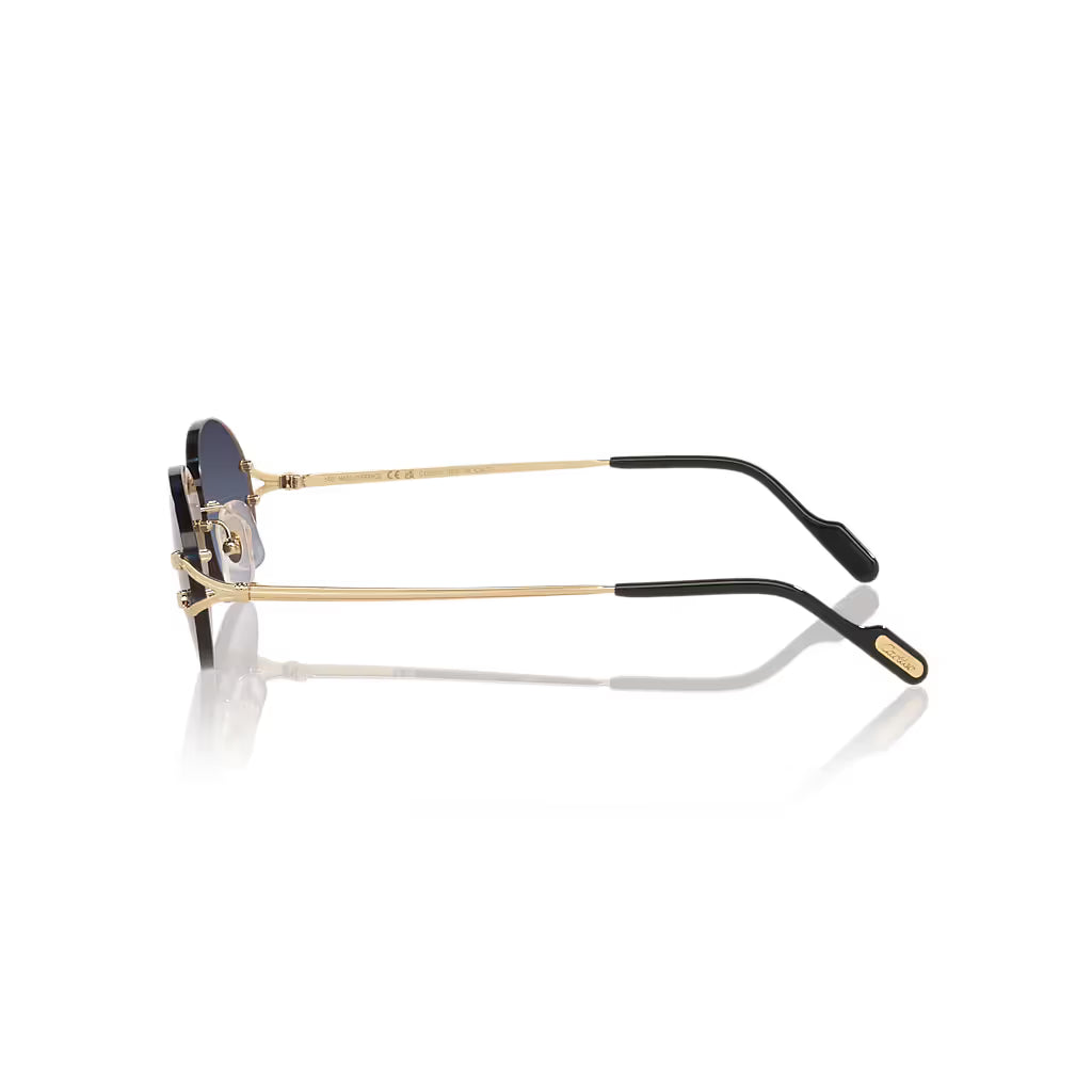 Lunettes de soleil Cartier - Monture Dorée - Verres Bleu