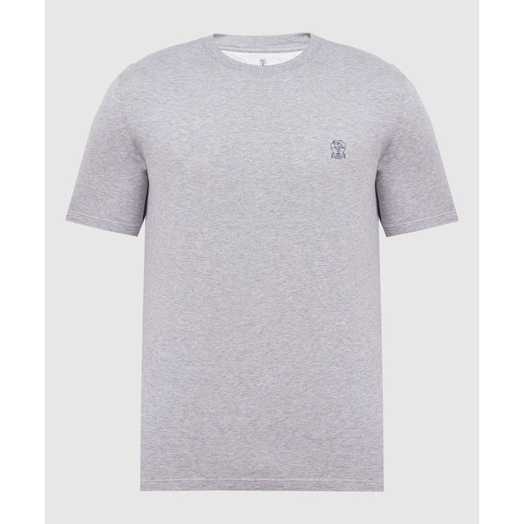 T-Shirt Brunello Cucinelli - Coton - Gris