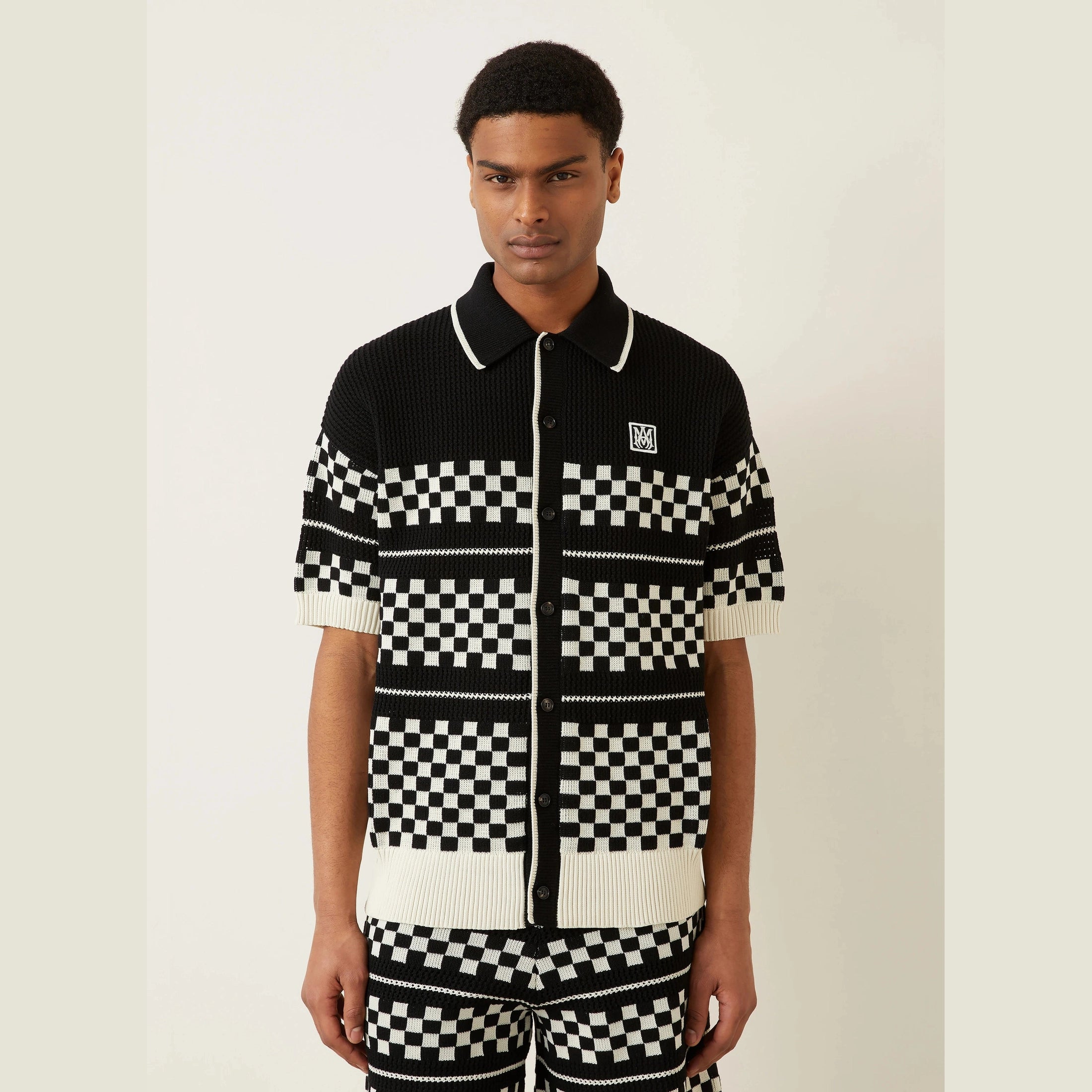 Ensemble Amiri - Laine - Blanc / Noir