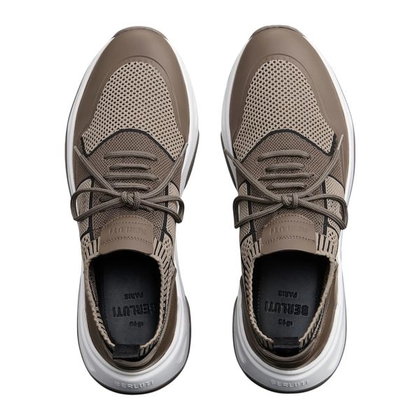 Espadrilles Berluti - Shadow - Lin et Cuir - Khaki