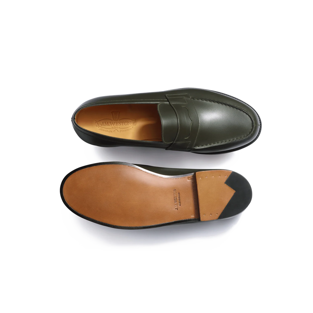 Mocassin J. M WESTON - 180 en Vert Olive