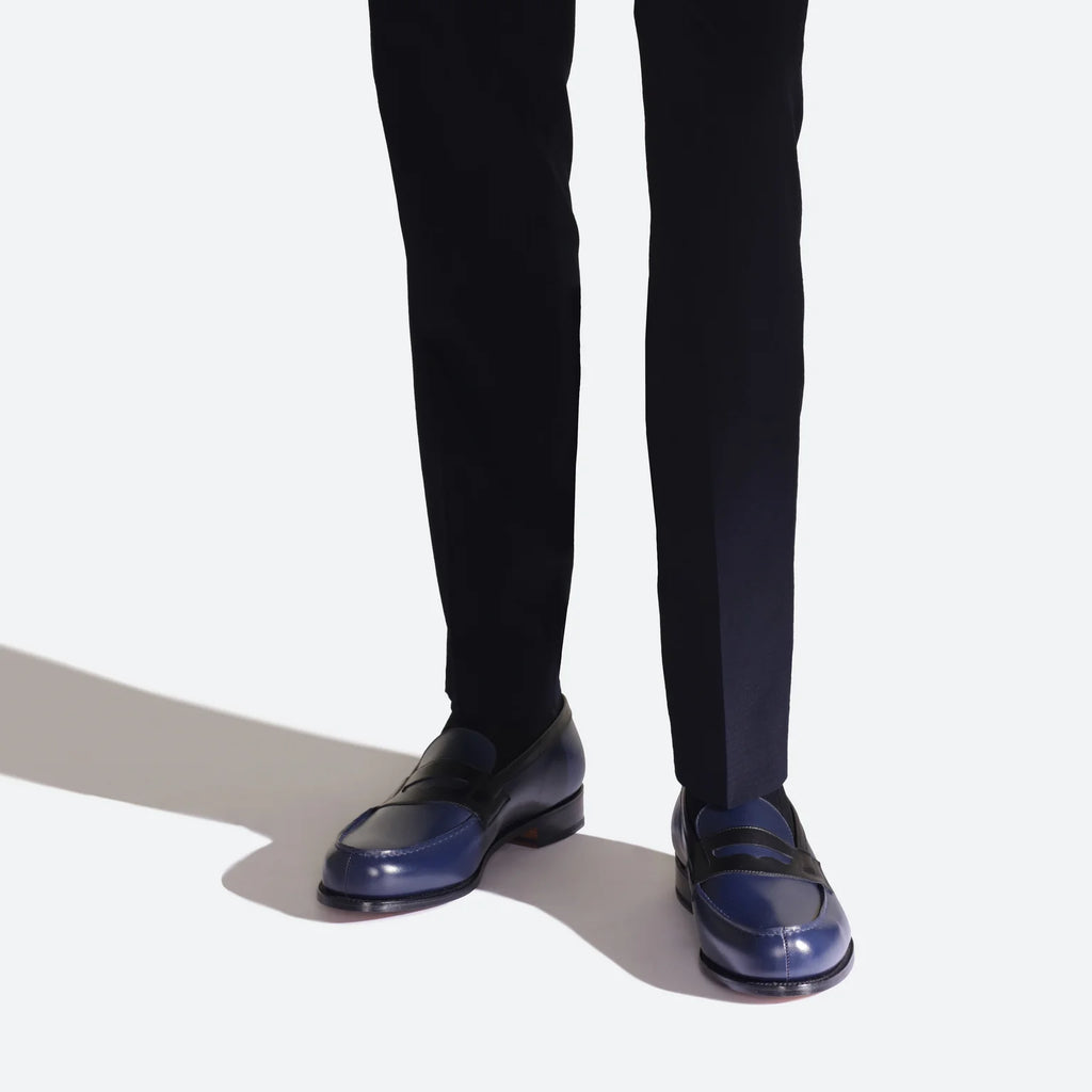 Mocassin J. M WESTON - 180 en Bleu Marine