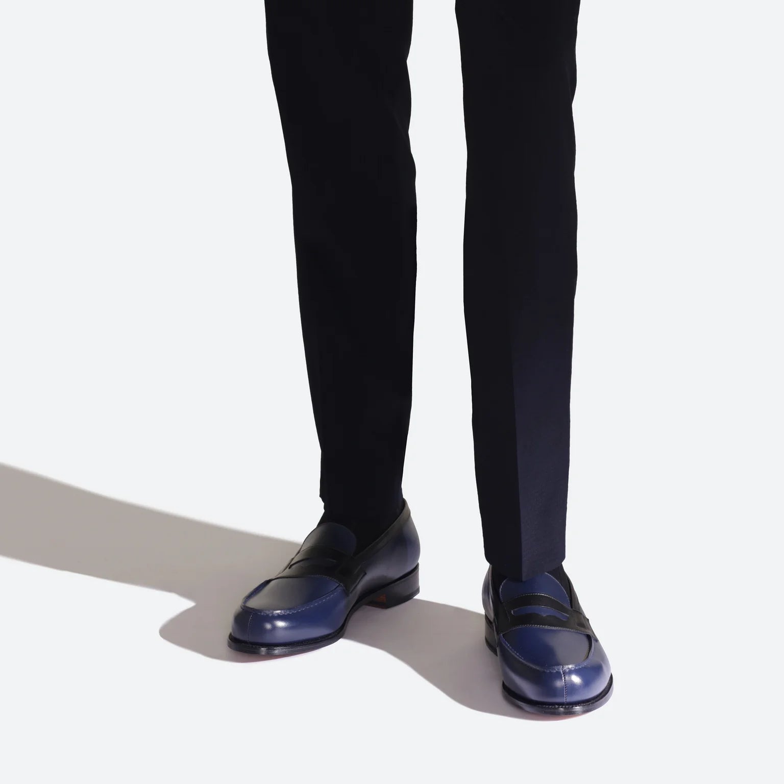 Mocassin J. M WESTON - 180 en Bleu Marine