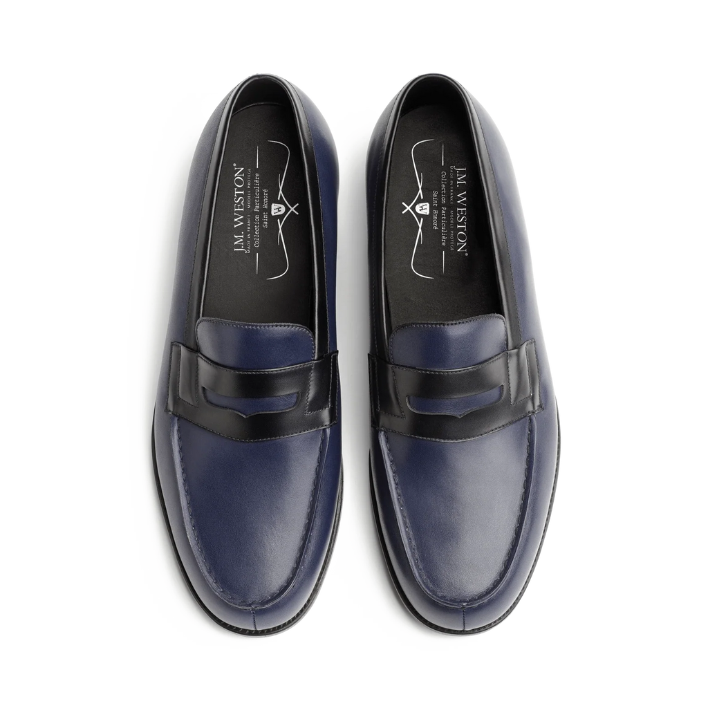 Mocassin J. M WESTON - 180 en Bleu Marine