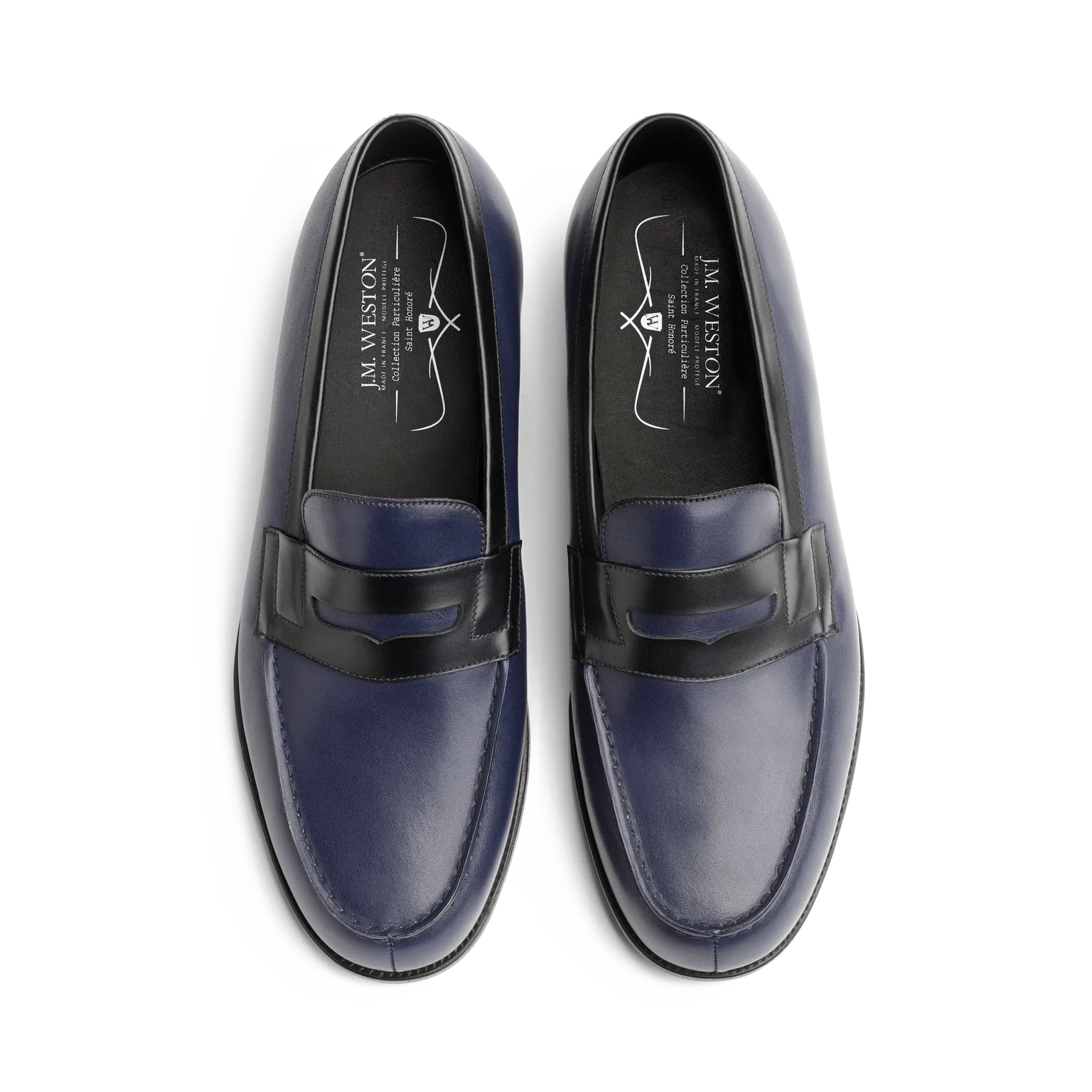 Mocassin J. M WESTON - 180 en Bleu Marine