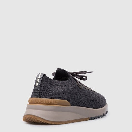 Espadrilles Brunello Cucinelli - En maille de coton technique - Gris