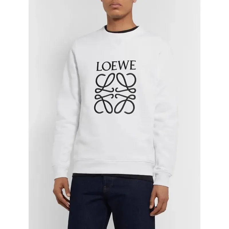 Pull Loewe - Coton - Logo Brodé - Blanc