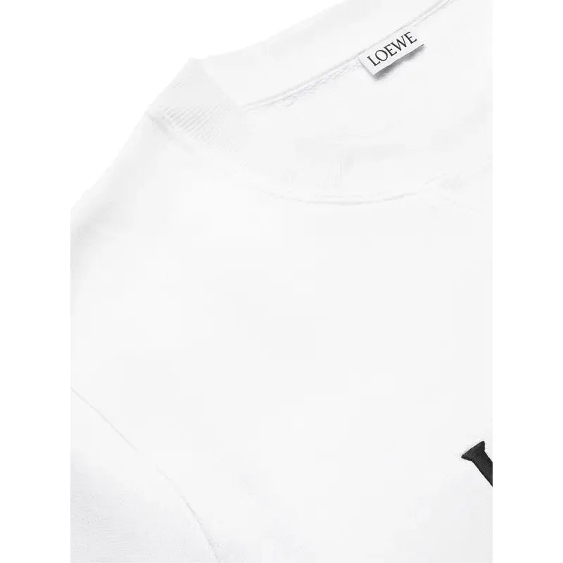 Pull Loewe - Coton - Logo Brodé - Blanc