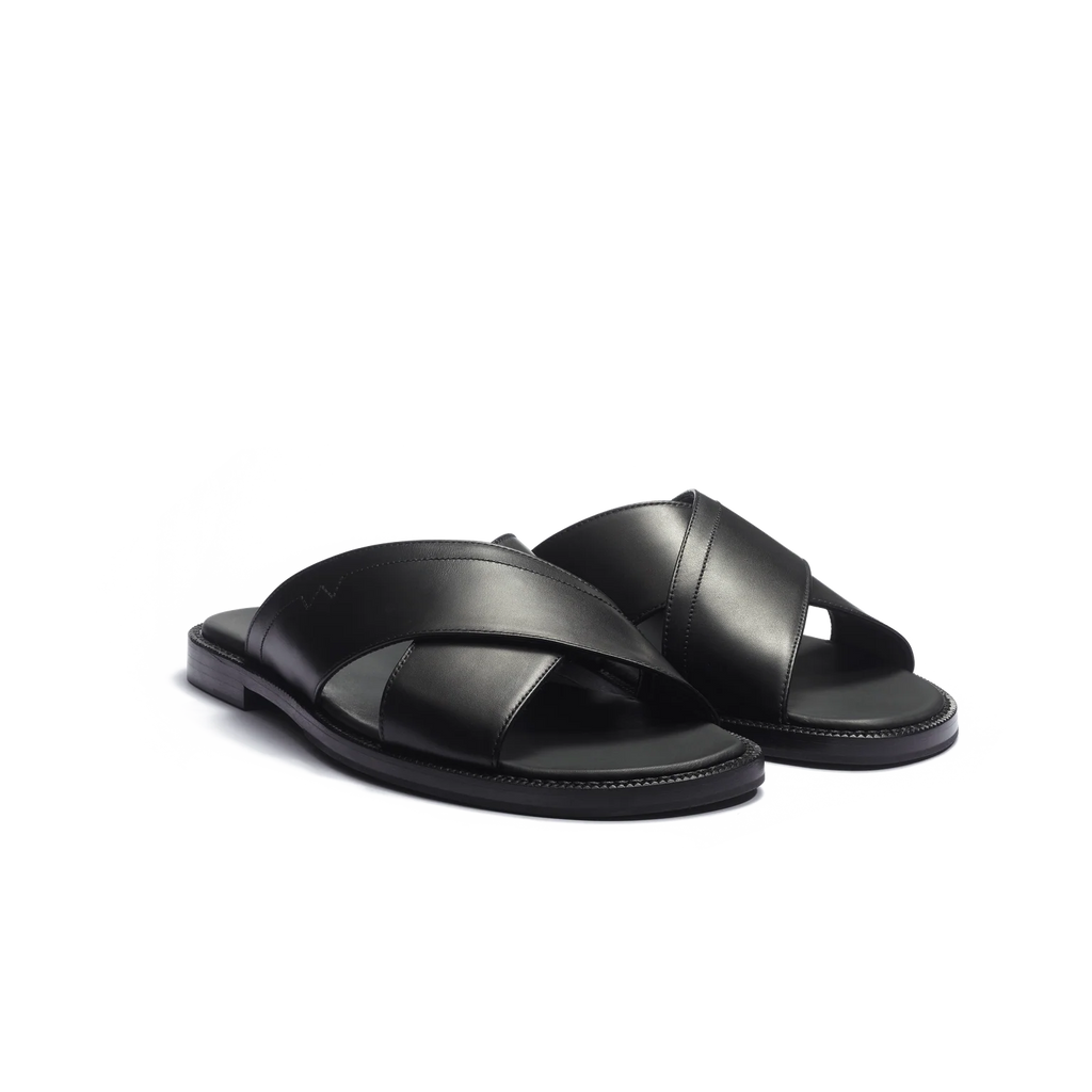 Sandales J.M WESTON - Croisée Double V - Noir