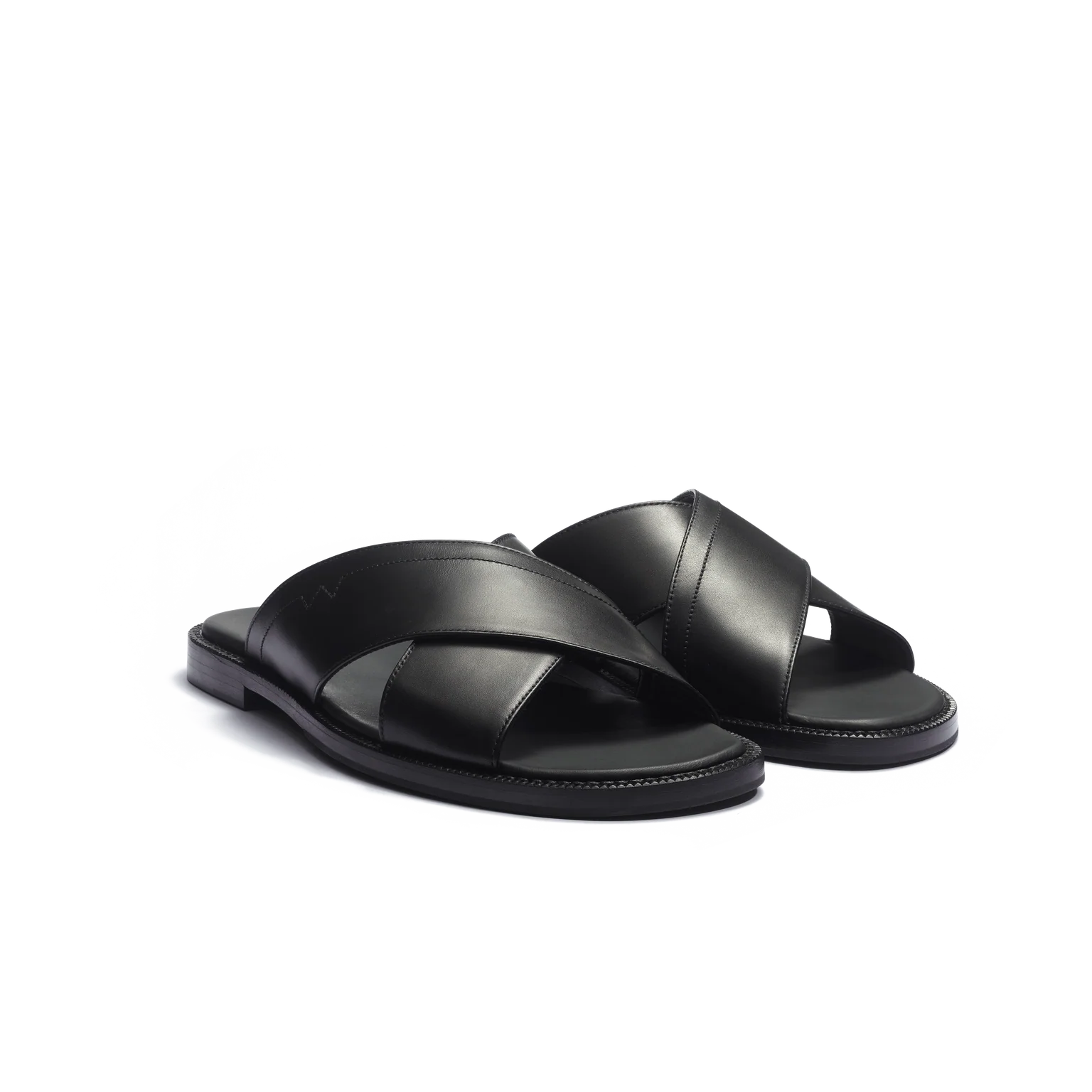 Sandales J.M WESTON - Croisée Double V - Noir