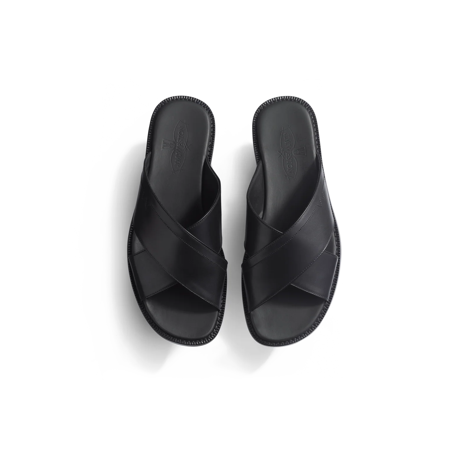 Sandales J.M WESTON - Croisée Double V - Noir