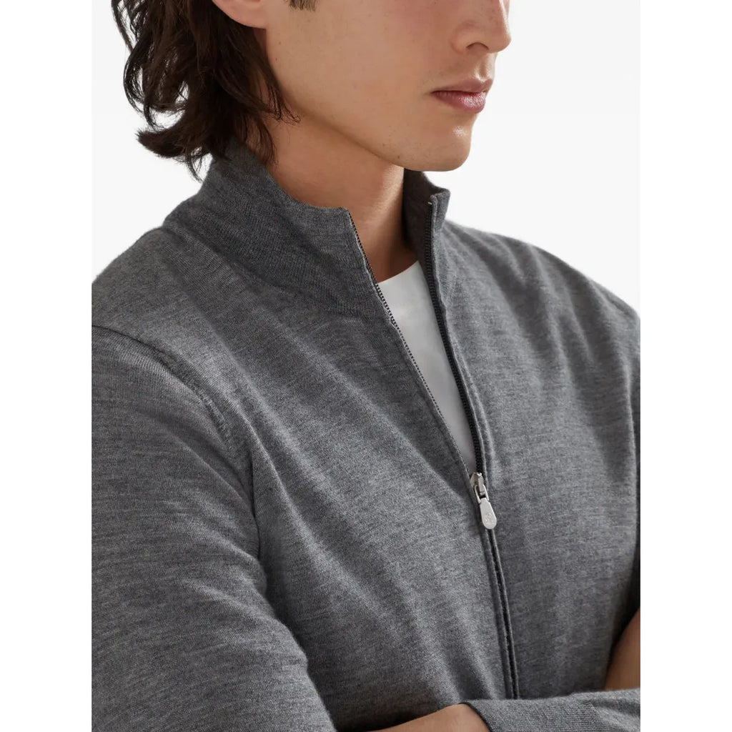 Cardigan Brunello Cucinelli - Cachemire & Soie - Gris