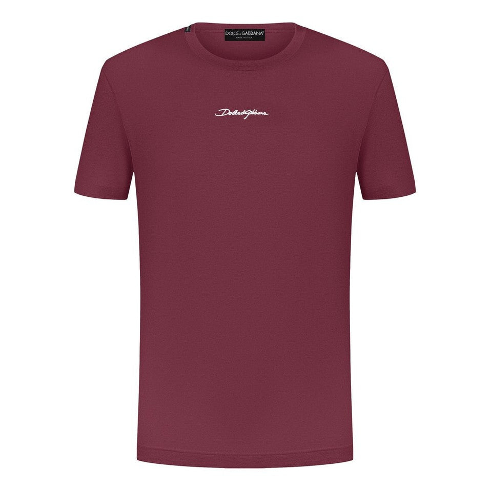 T-Shirt Dolce & Gabbana - Coton à logo - Bordeaux
