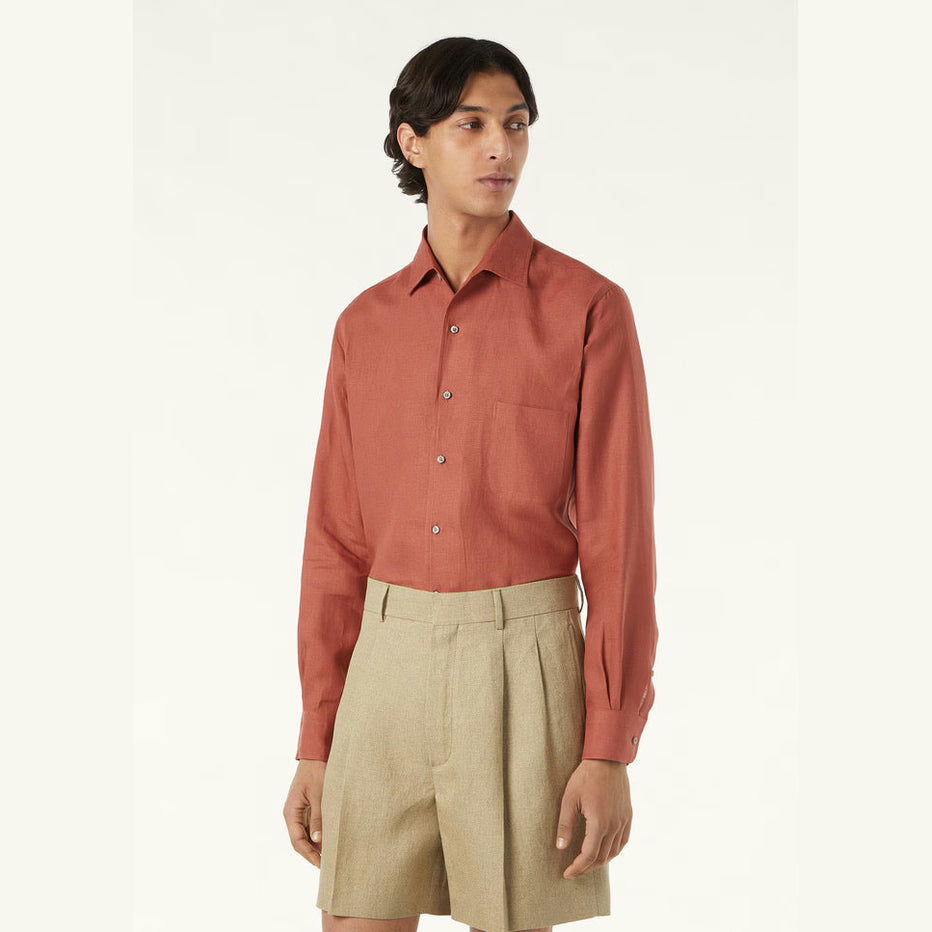Chemise Loro Piana - André - Lin - Salty Caramel