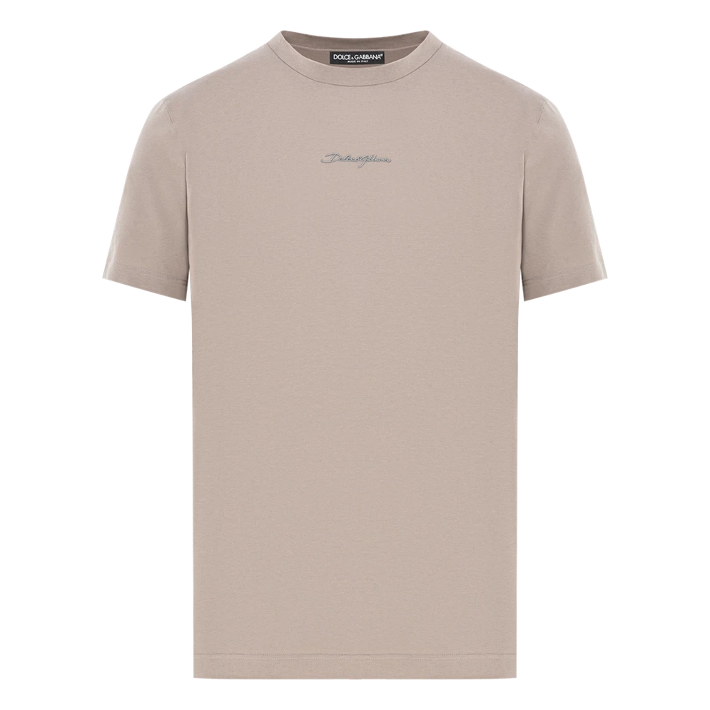 T-Shirt Dolce & Gabbana - Coton à logo - Beige