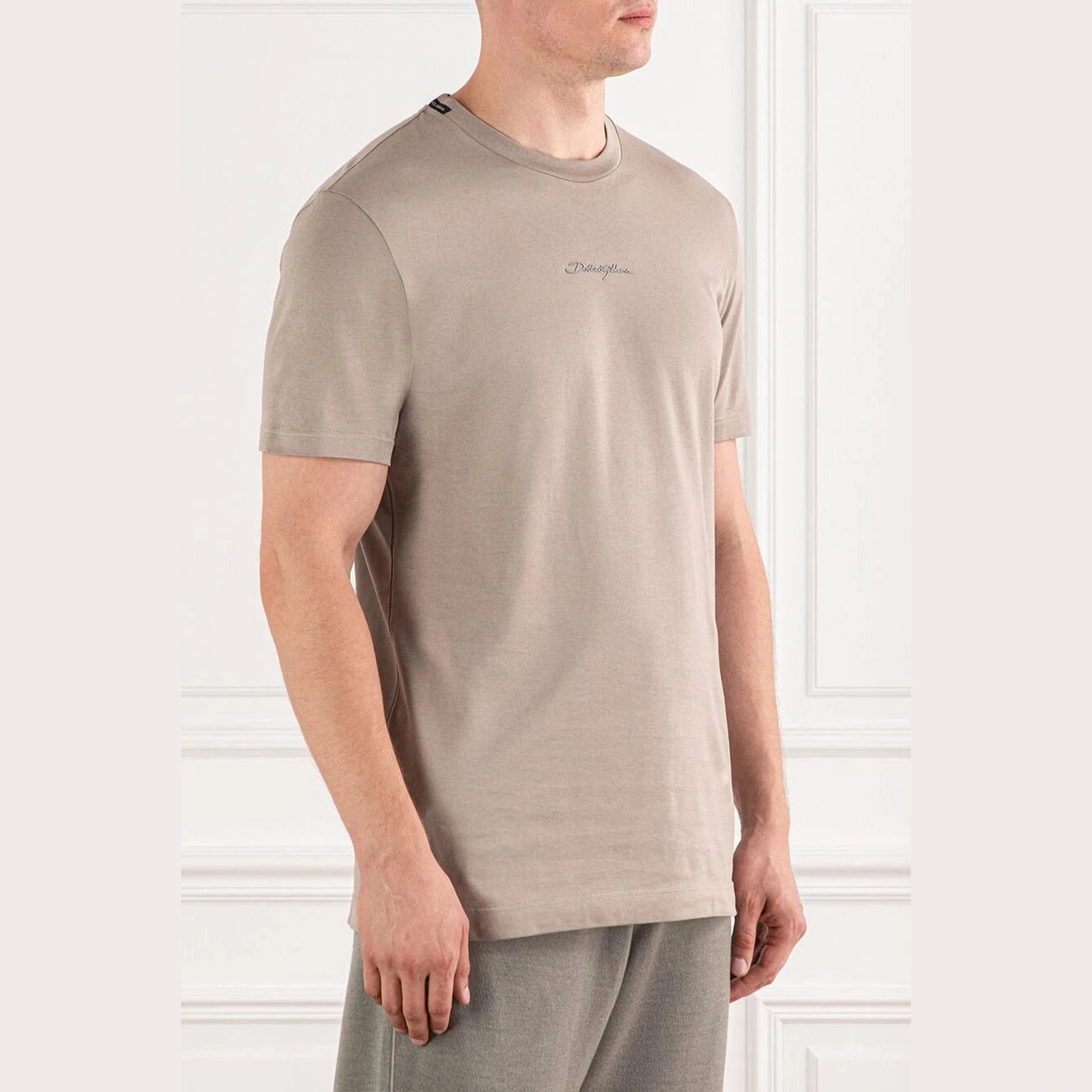 T-Shirt Dolce & Gabbana - Coton à logo - Beige
