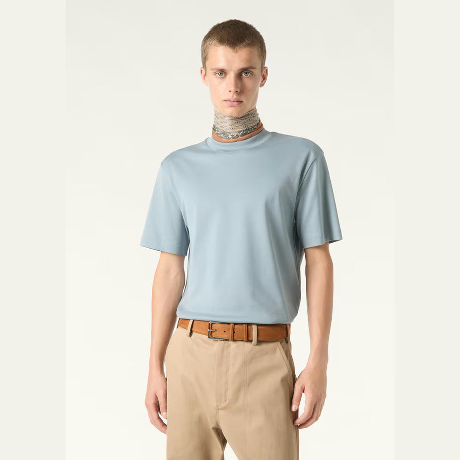 T-Shirt Loro Piana - Ray - Coton - Bleu Ciel