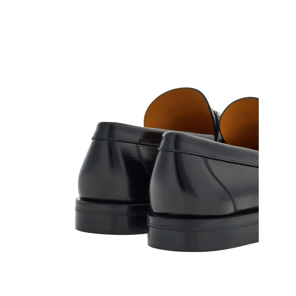 Mocassin Ferragamo - Cuir à boucles Gancini - Noir