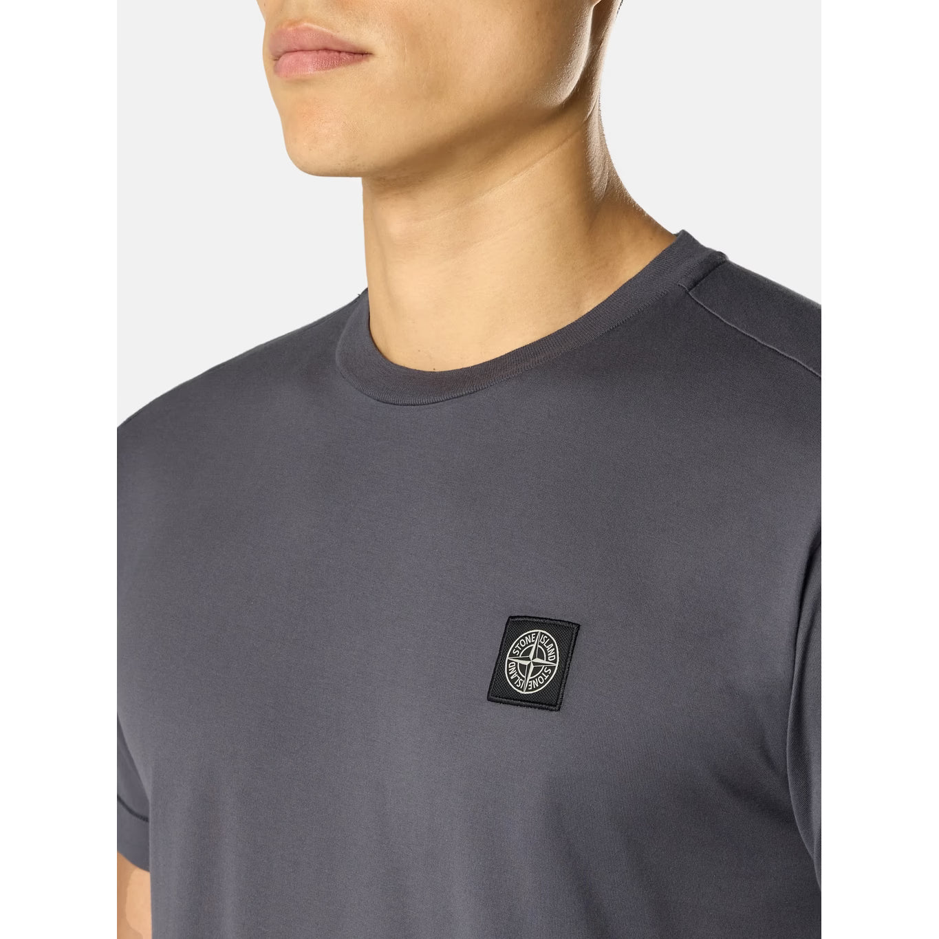 T-Shirt Stone Island - À patch logo - Gris