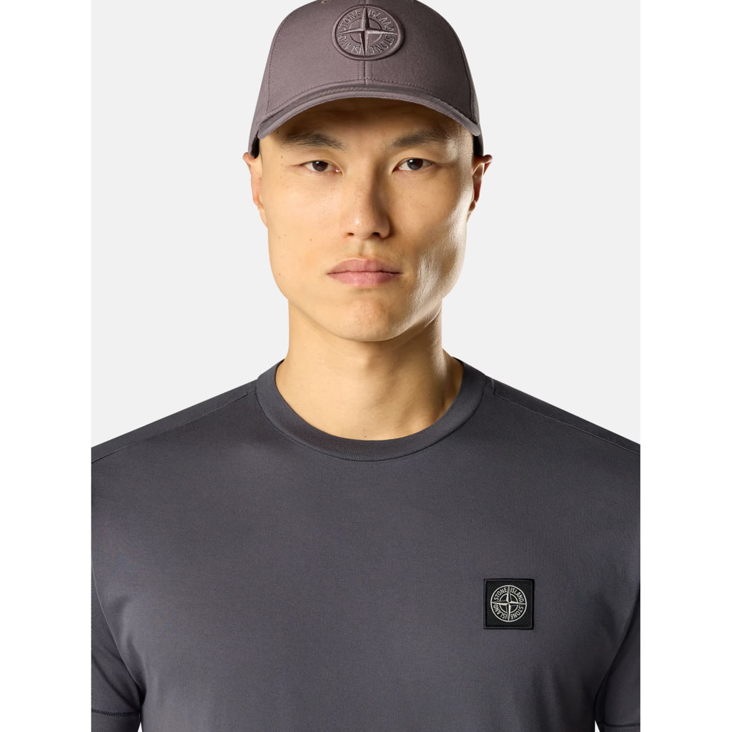 T-Shirt Stone Island - À patch logo - Gris
