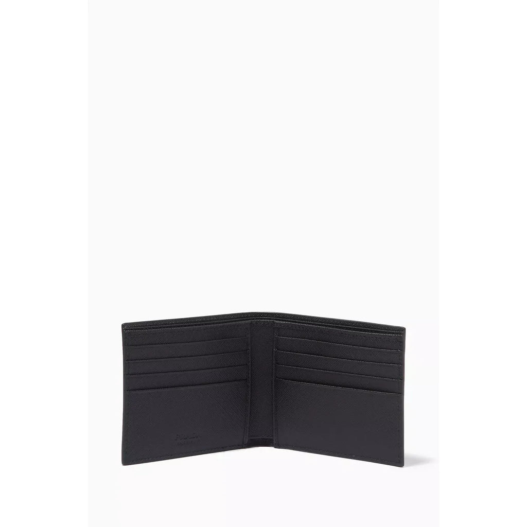 Portefeuille Prada - Cuir - Logo en relief - Noir