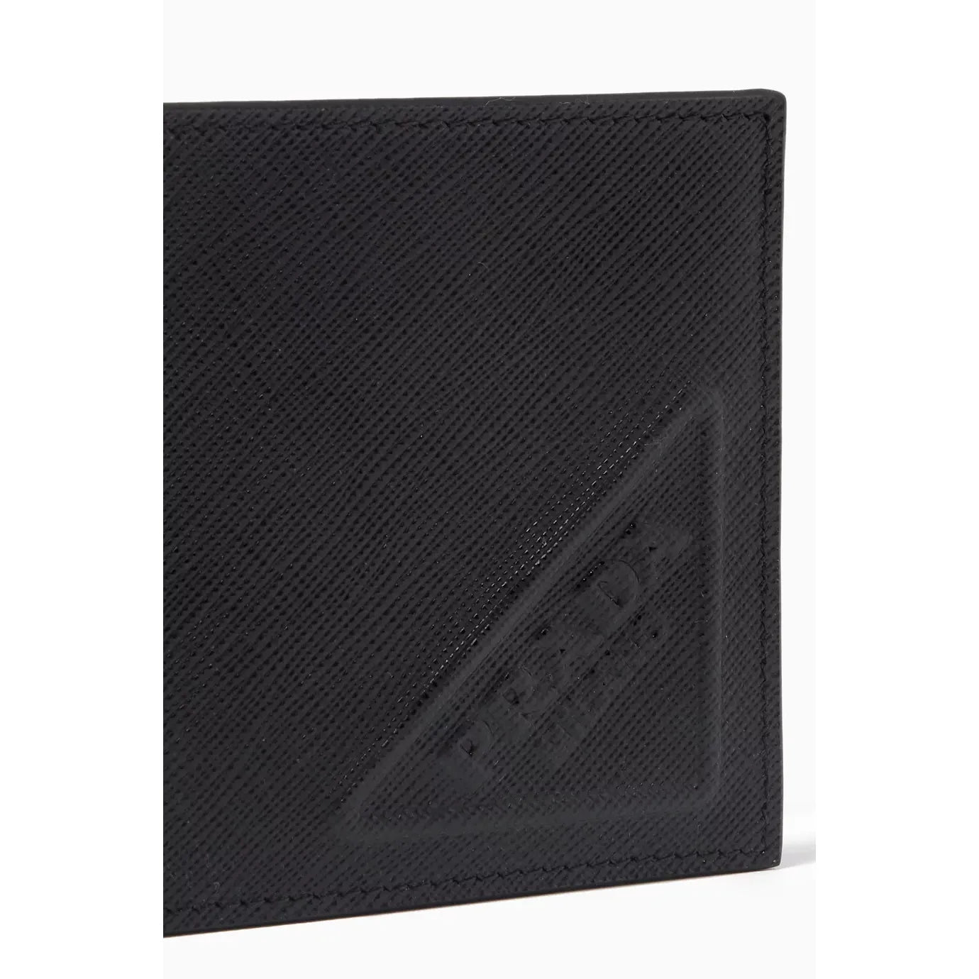 Portefeuille Prada - Cuir - Logo en relief - Noir