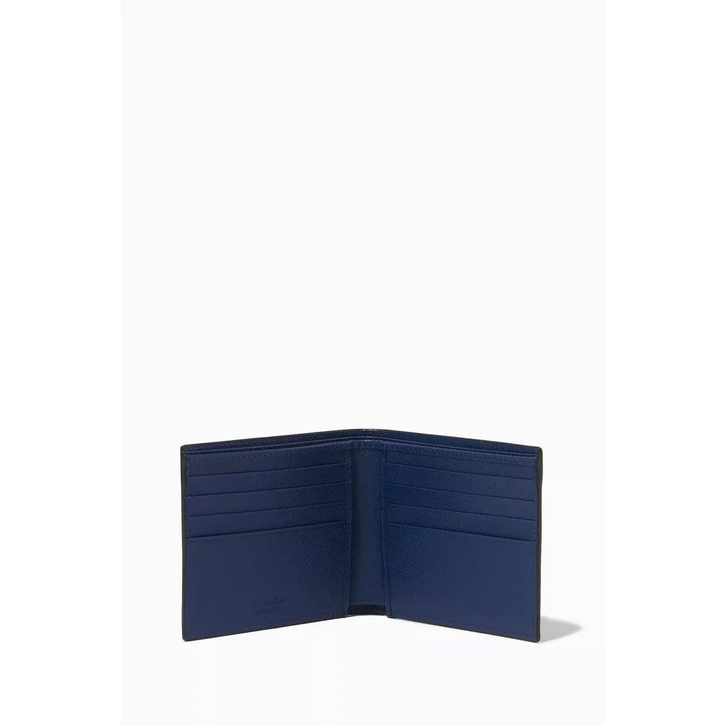 Portefeuille Prada - Cuir - Logo en relief - Bleu