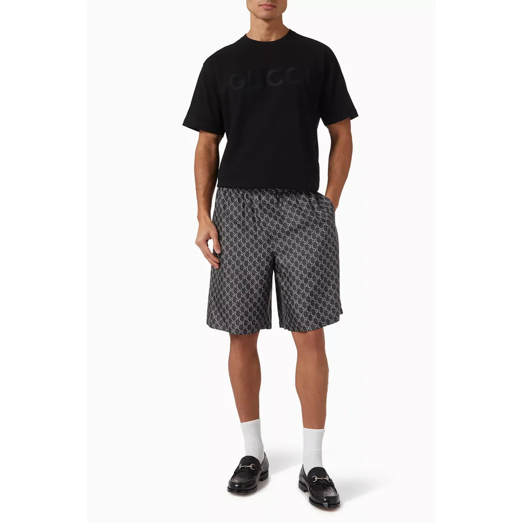 T-Shirt Gucci - Logo Brodé - Noir