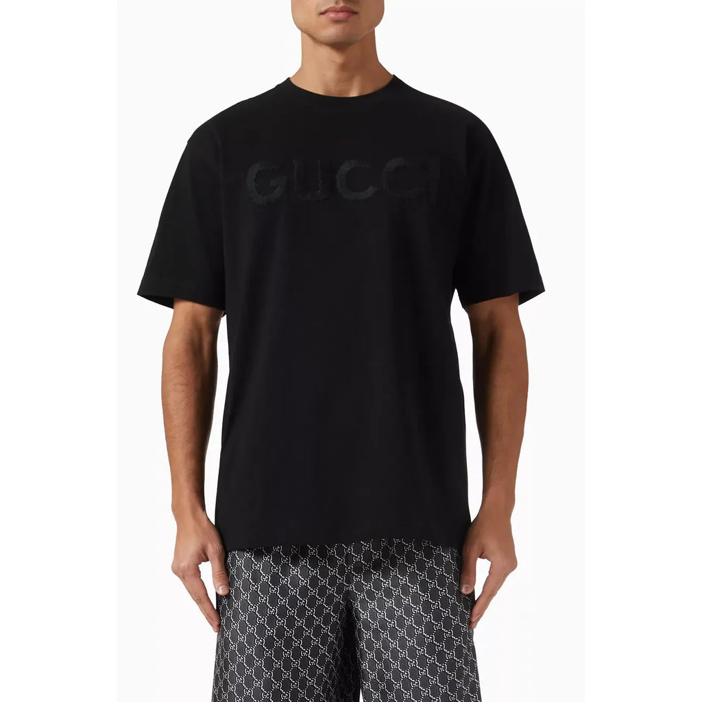 T-Shirt Gucci - Logo Brodé - Noir