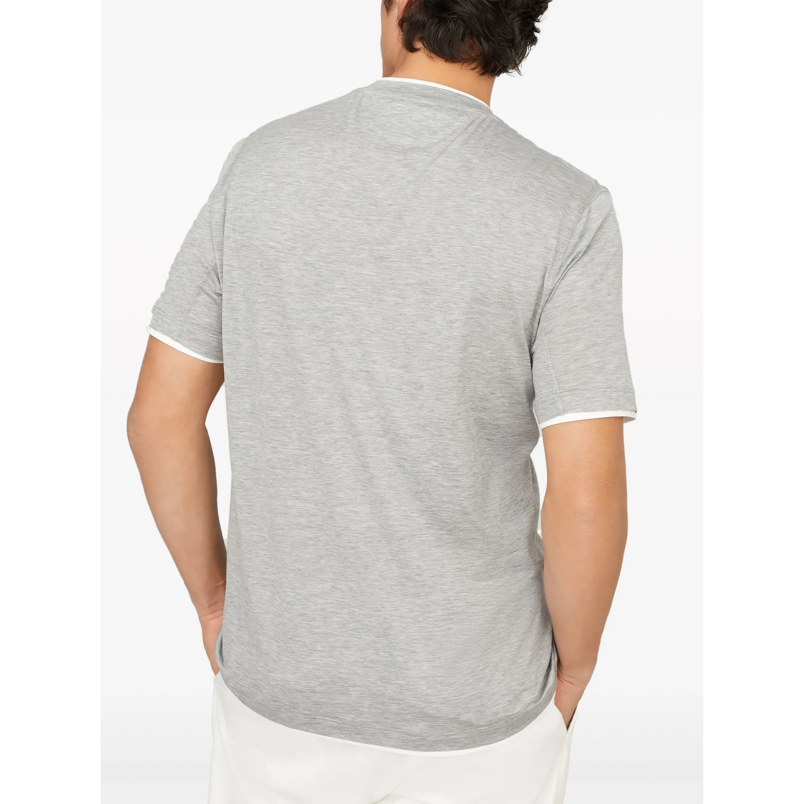 T-Shirt Brunello Cucinelli - Coton - Gris