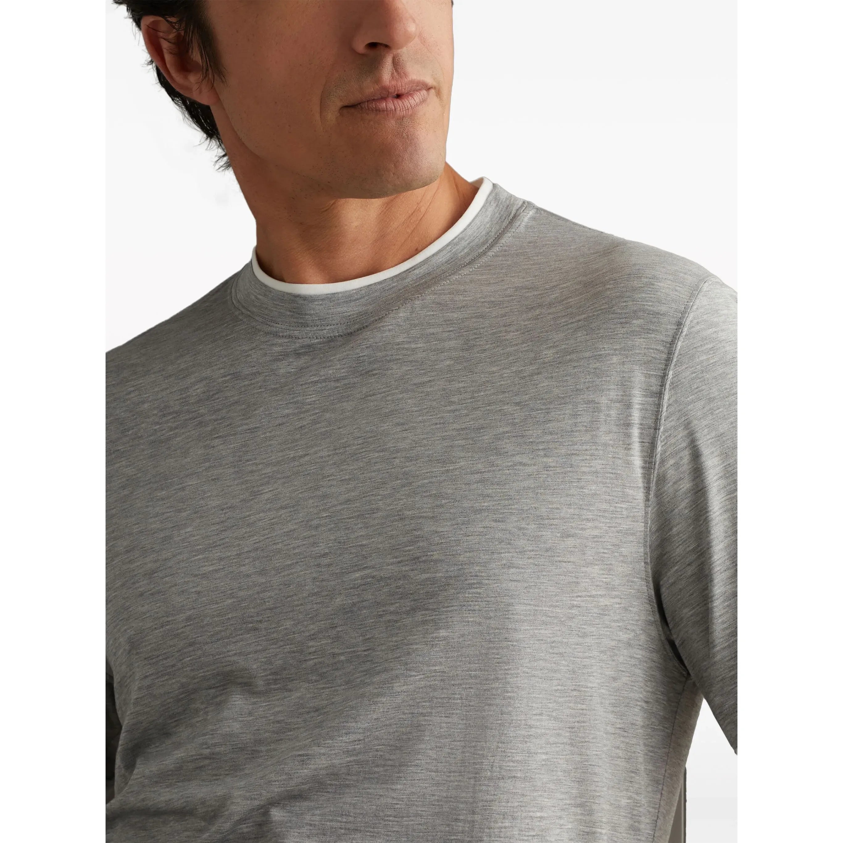 T-Shirt Brunello Cucinelli - Coton - Gris