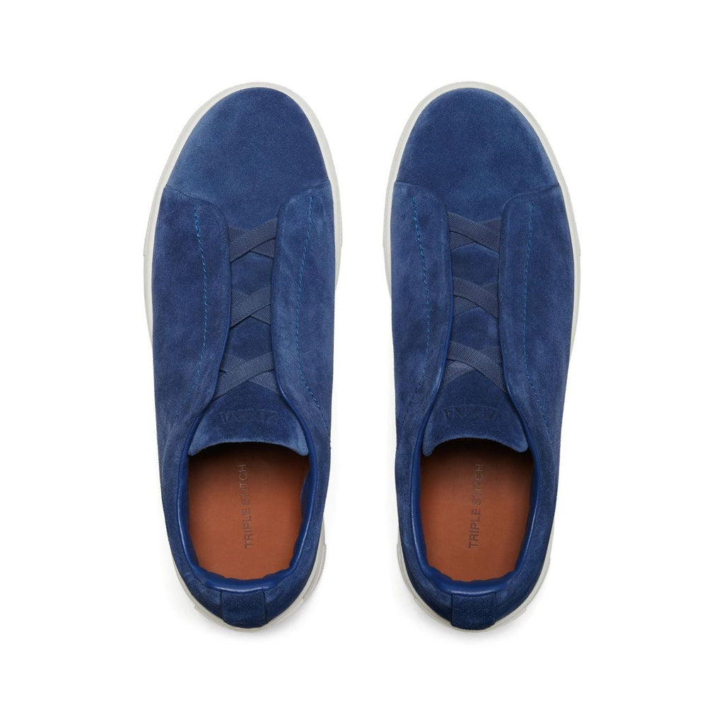 Espadrilles Zegna - Triple Stitch™ - Daim - Bleu