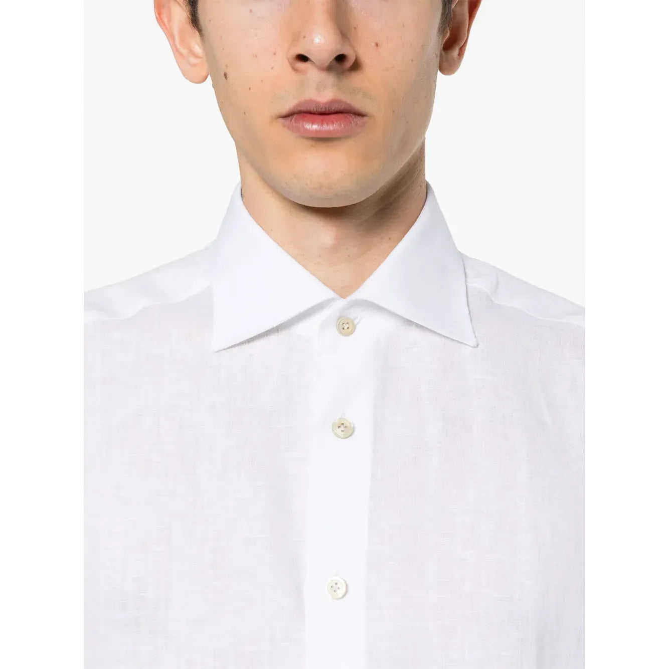 Chemise Kiton - À Boutonnière sur le devant - Blanc