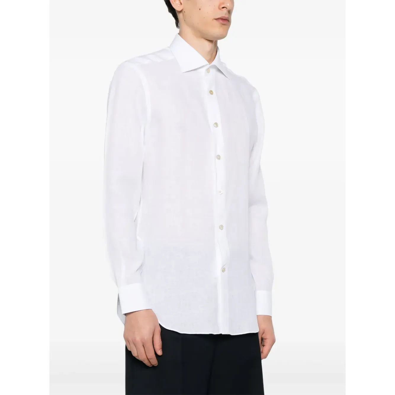 Chemise Kiton - À Boutonnière sur le devant - Blanc