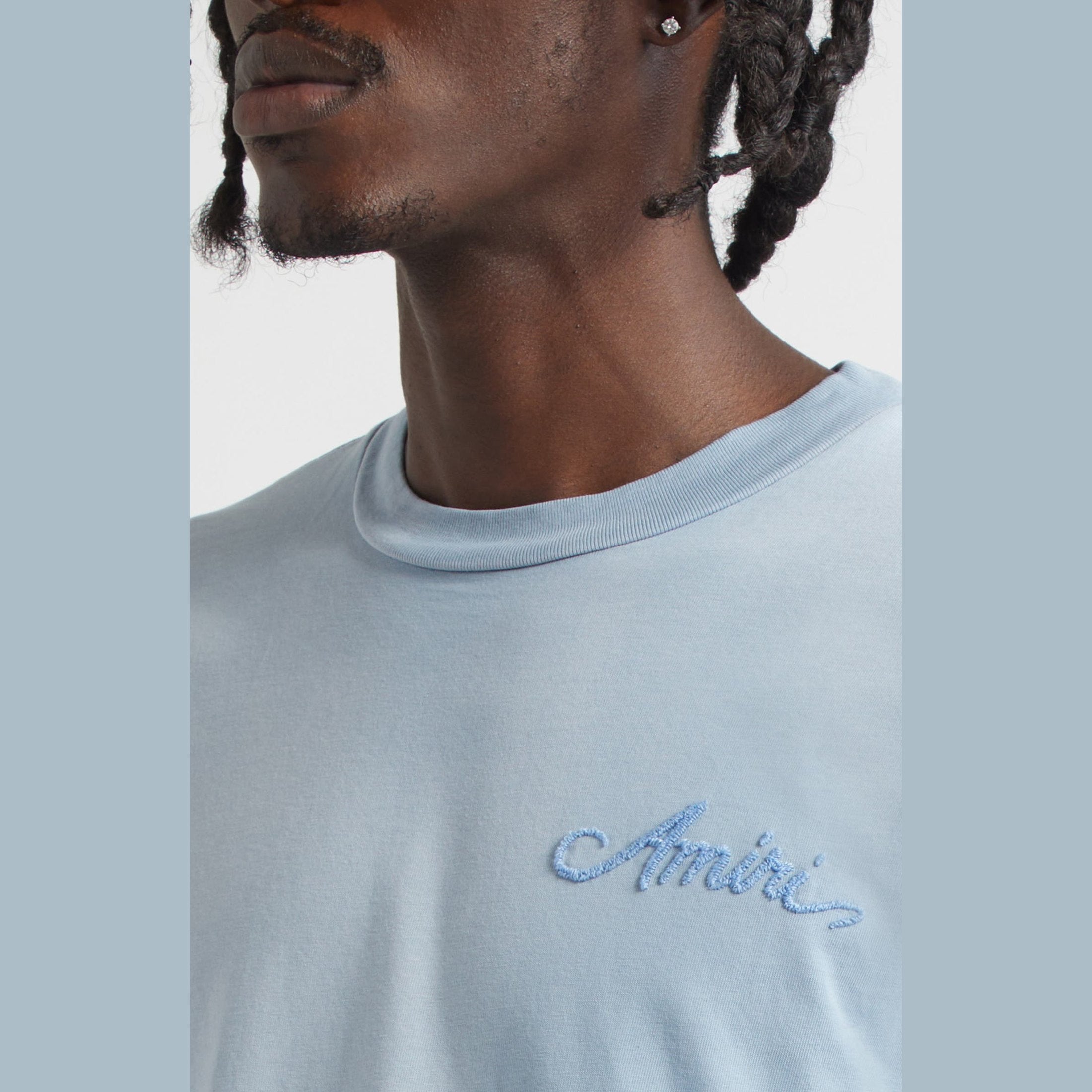 T-Shirt Amiri - Bleached Bandana Patch - Coton