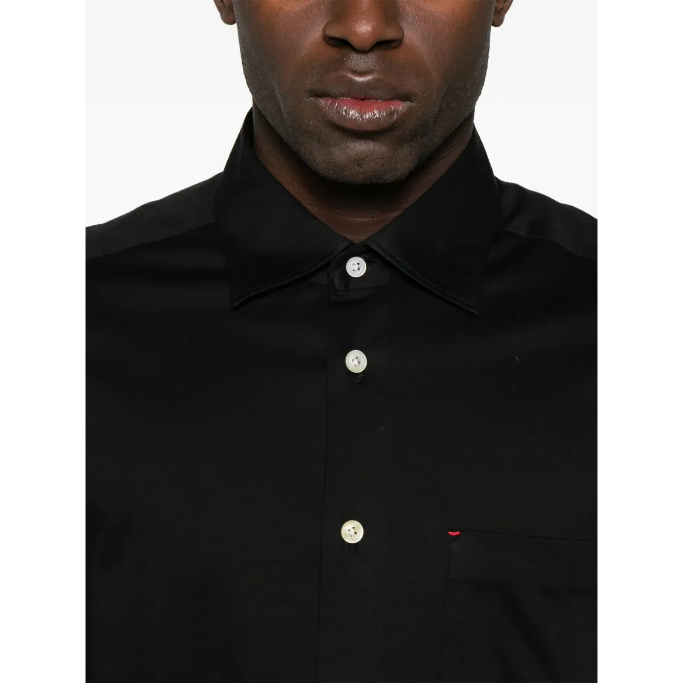 Chemise Kiton - À Boutonnière sur le devant - Noir