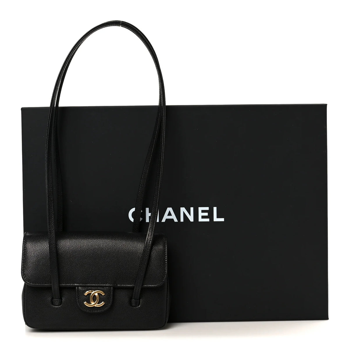 Sac Chanel - Shiny Caviar Preppy Coco - Mini - Noir
