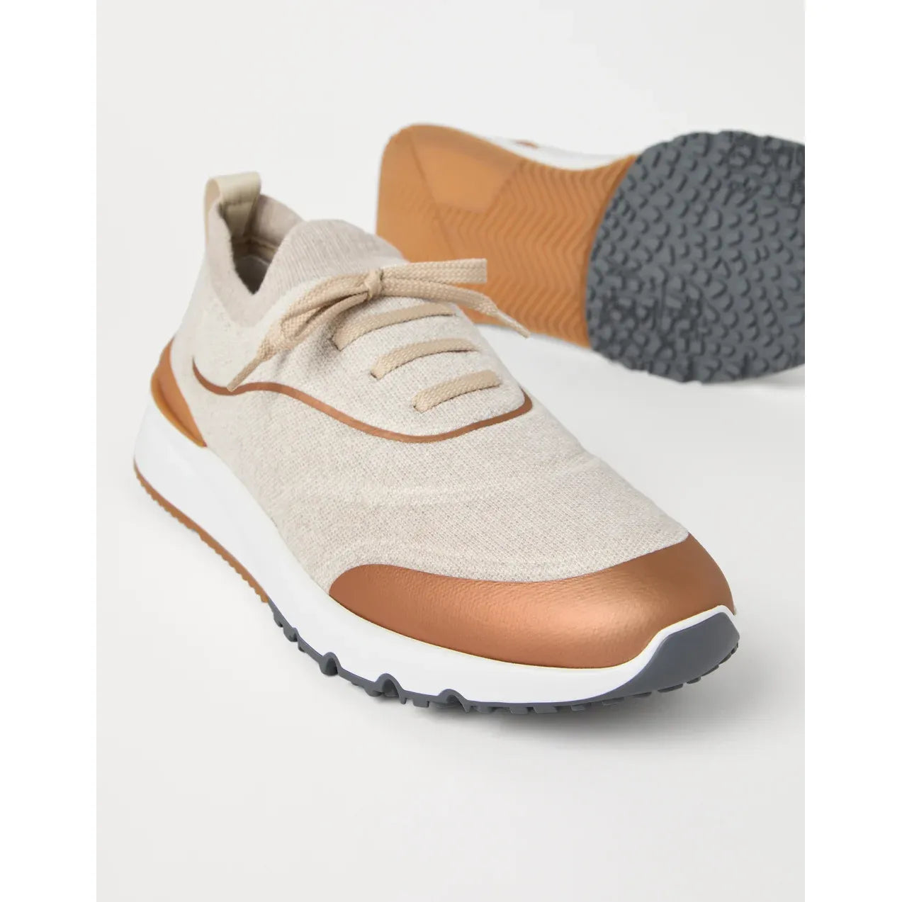 Espadrilles Brunello Cucinelli - En maille de coton technique - Écru