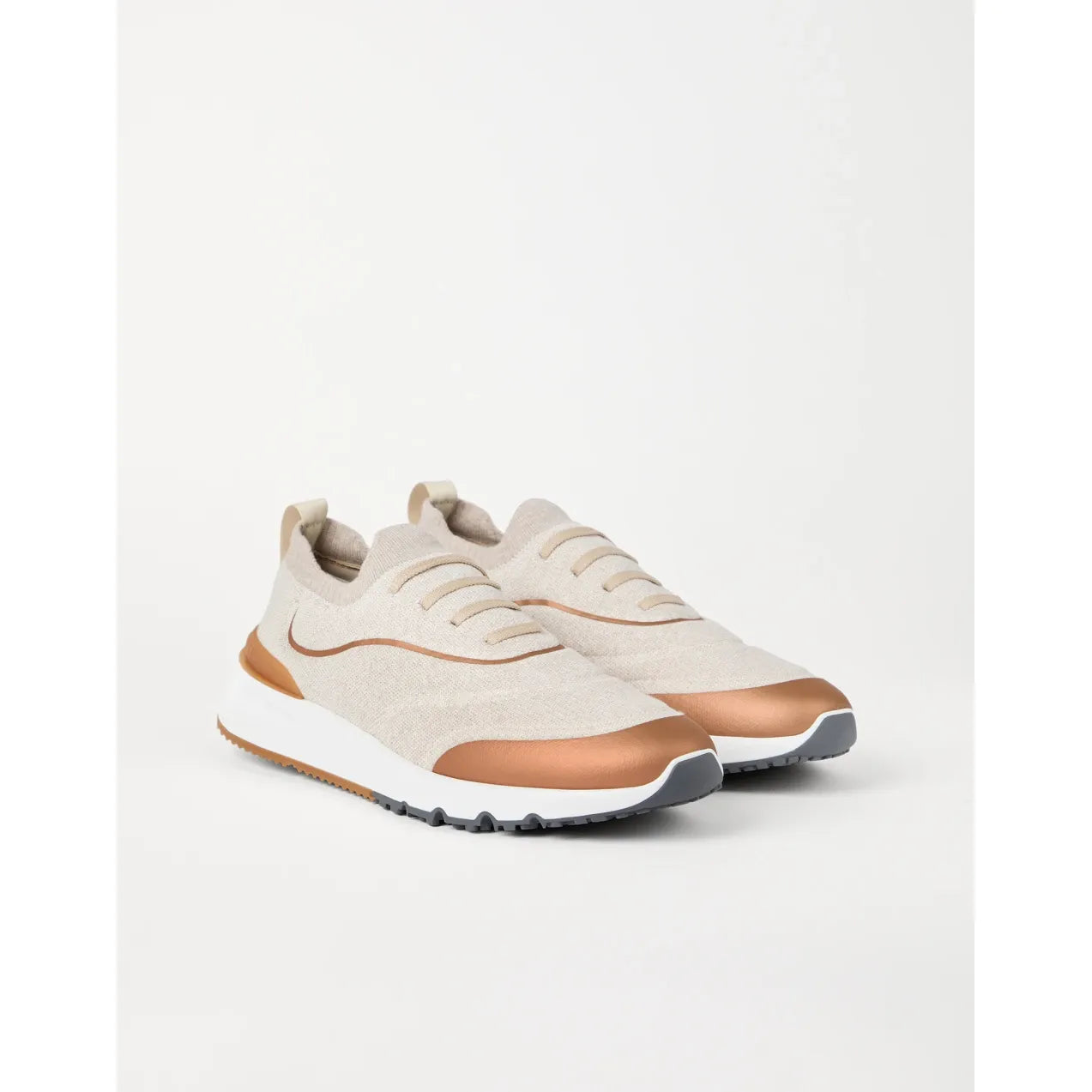 Espadrilles Brunello Cucinelli - En maille de coton technique - Écru