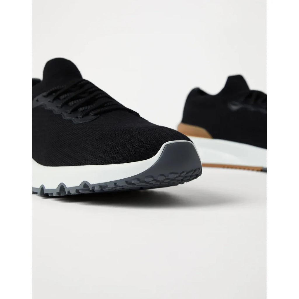 Espadrilles Brunello Cucinelli - Leather-Trimmed Stretch-Knit - Noir