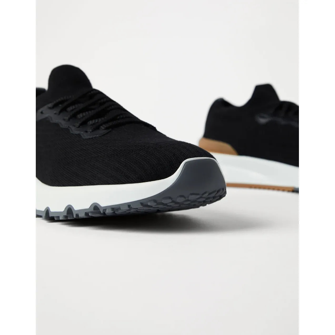 Espadrilles Brunello Cucinelli - Leather-Trimmed Stretch-Knit - Noir