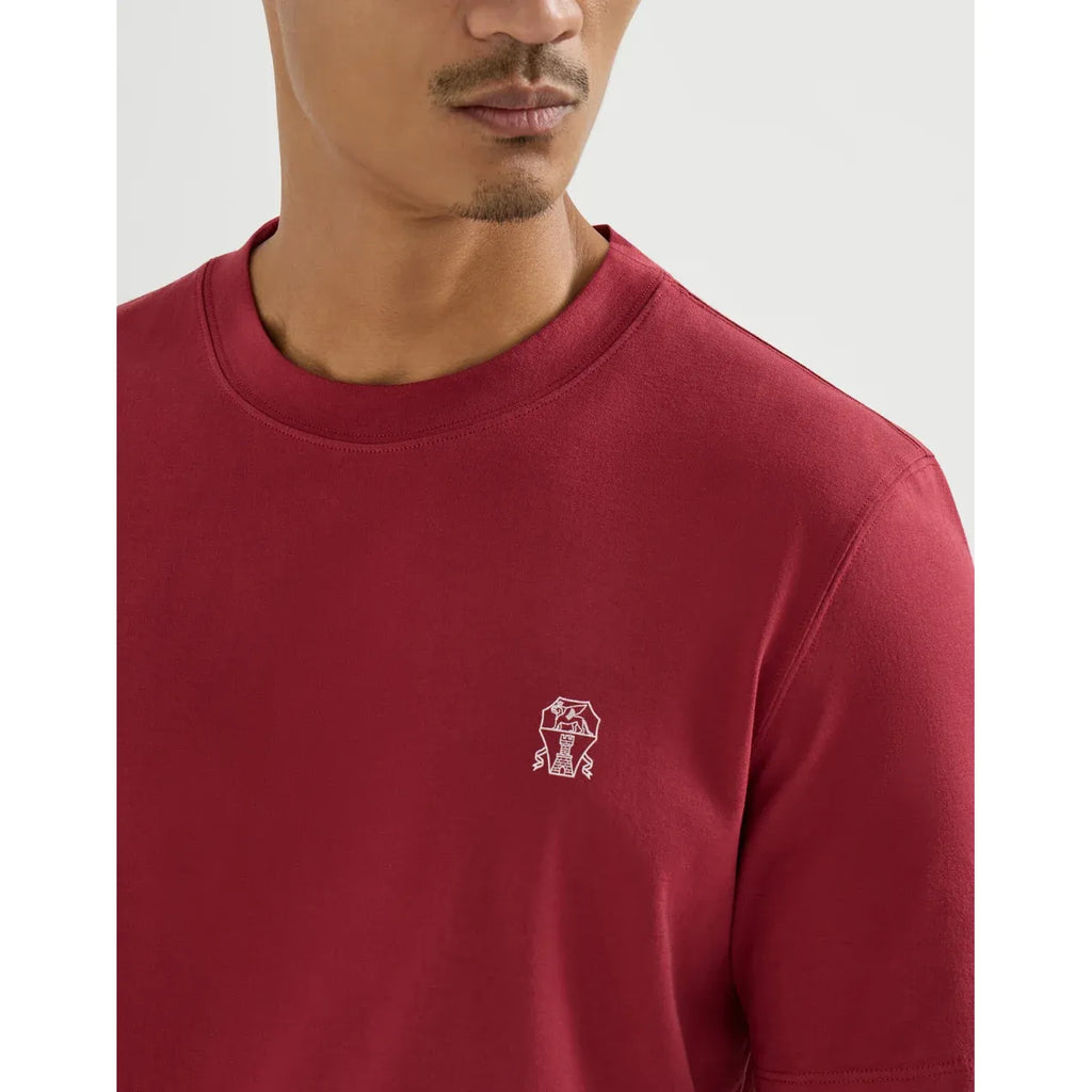 T-Shirt Brunello Cucinelli - Coton - Bordeaux