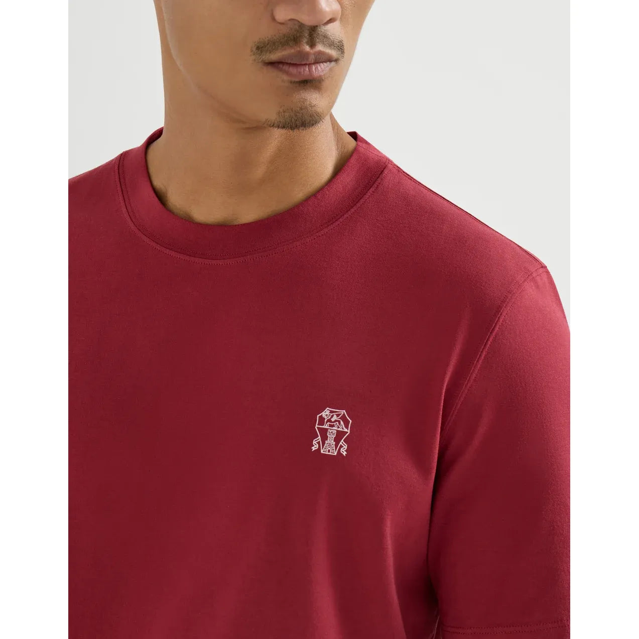 T-Shirt Brunello Cucinelli - Coton - Bordeaux