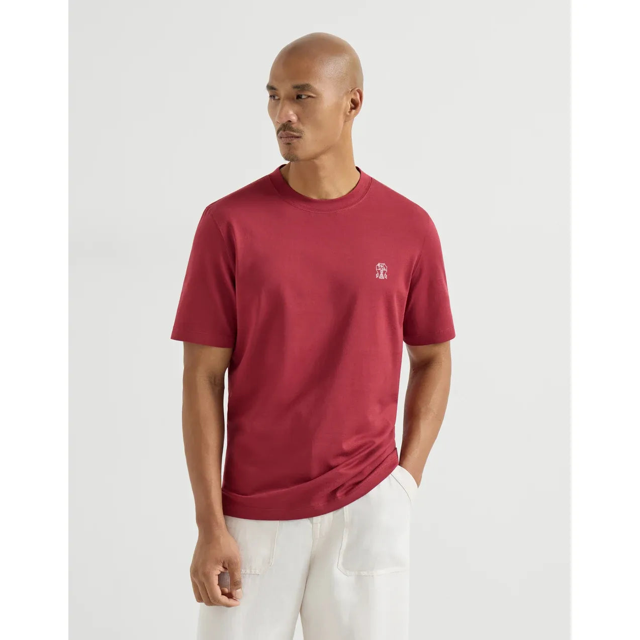 T-Shirt Brunello Cucinelli - Coton - Bordeaux