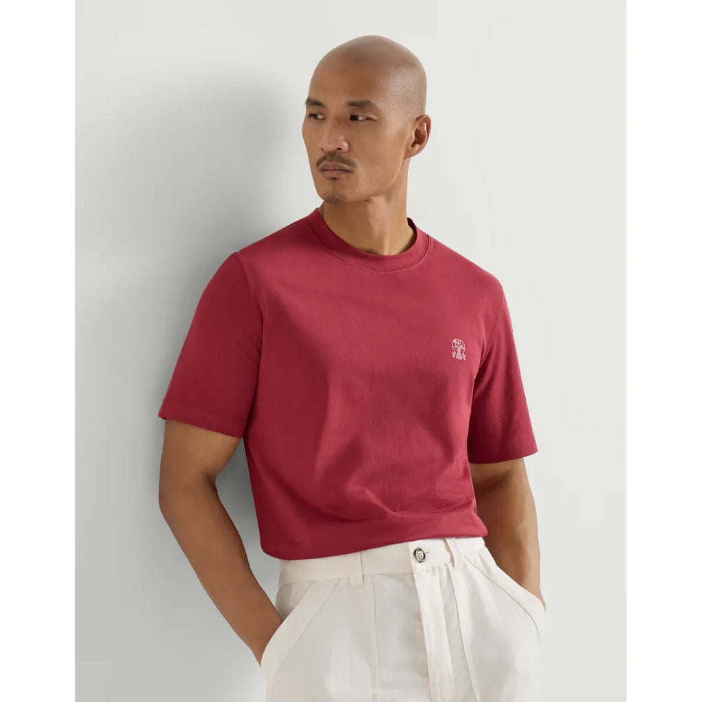 T-Shirt Brunello Cucinelli - Coton - Bordeaux